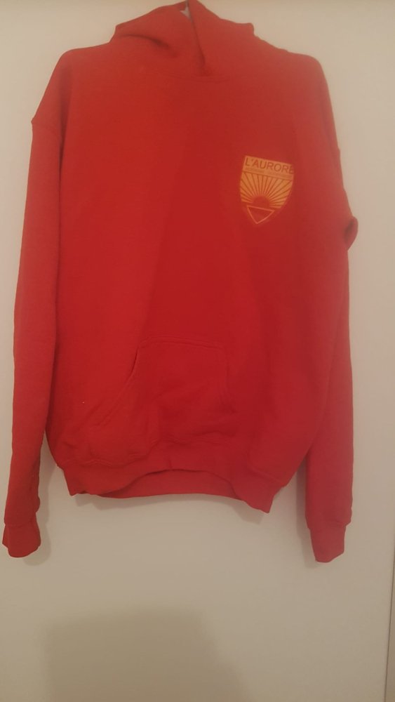 Hoodie rouge personnalisé enfant